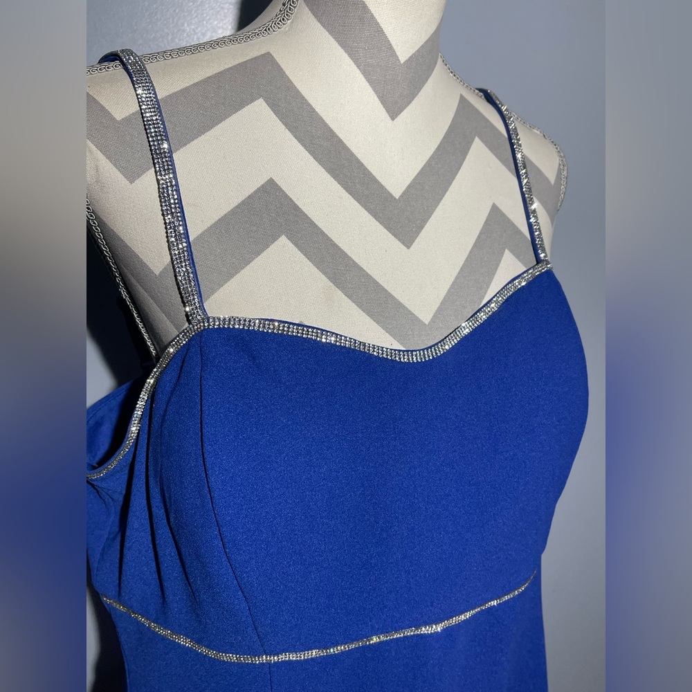 BCX Royal Blue Mini Dress with Silver Accents - Picture 7 of 11